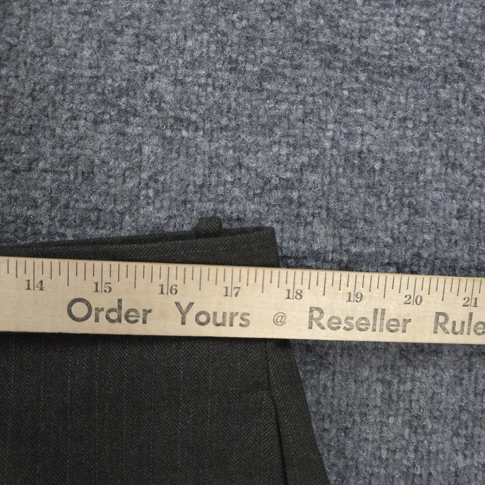Vintage Polo Ralph Lauren Pants Mens 35x32 Brown Herringbone‎ Wool Tweed Slacks